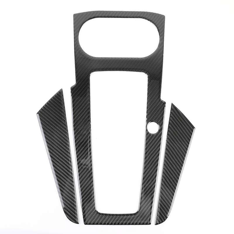 3 PCS Car Carbon Fiber Gear Panel Decorative Sticker for Audi A3 2014-2018, without Engine Start But