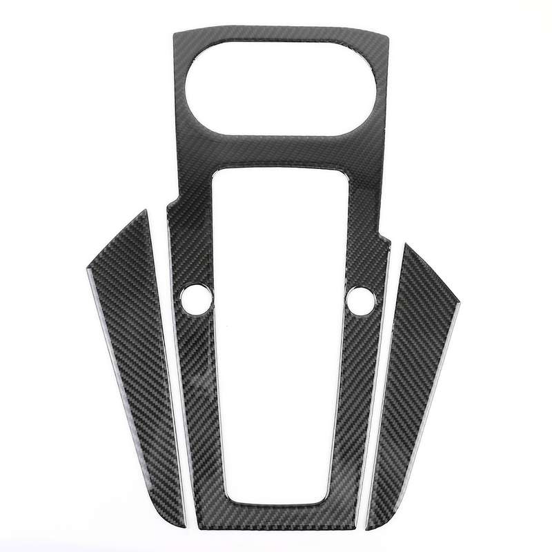 3 PCS Car Carbon Fiber Gear Panel Decorative Sticker for Audi A3 2014-2018, with Engine Start Button