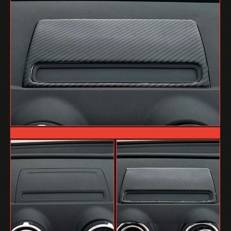 Car Carbon Fiber Navigation Decorative Panel for Audi A3 2014-2018