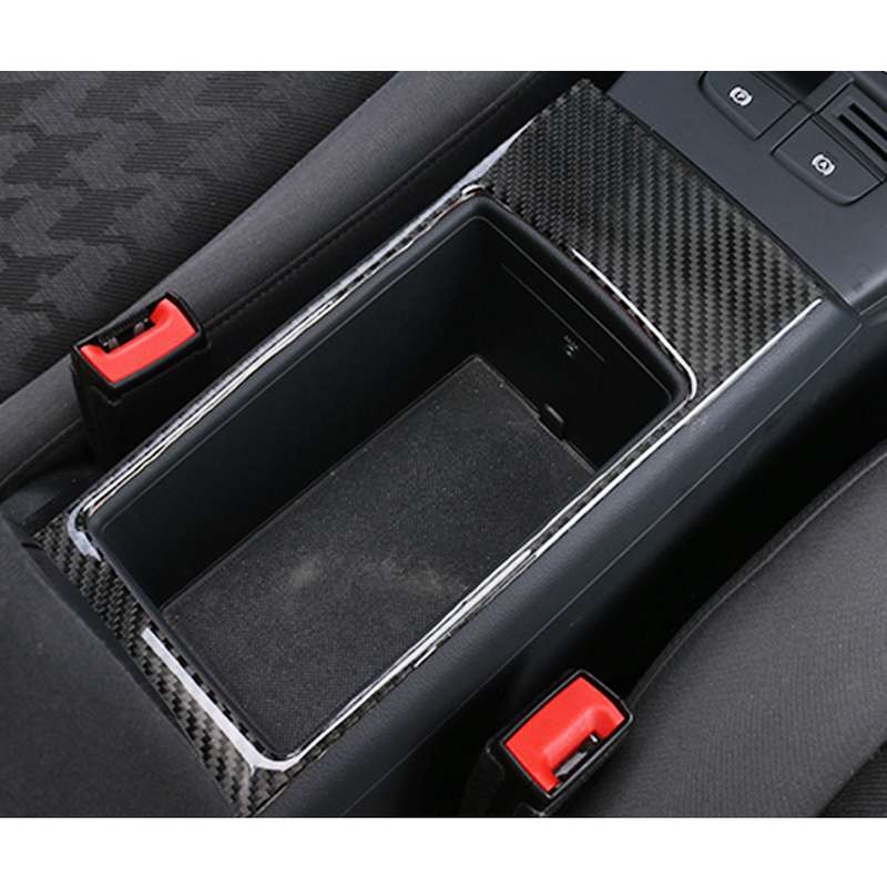 Car Carbon Fiber Storage Box Decorative Panel for Audi A3 2014-2018