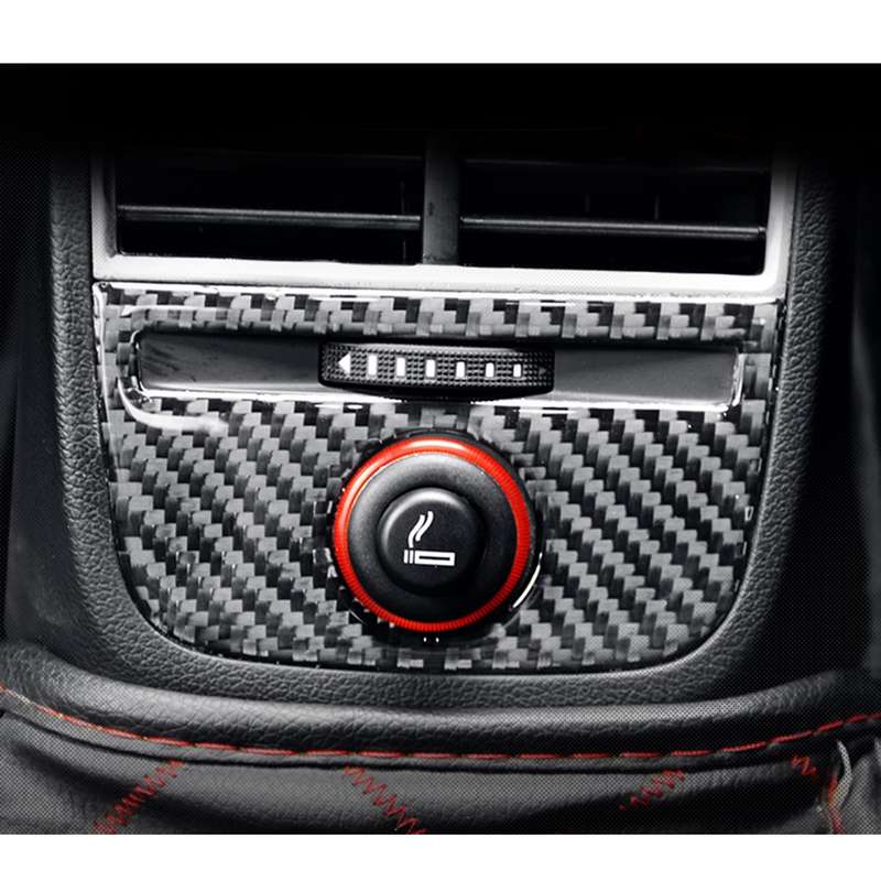 Car Carbon Fiber Rear Air Outlet Decorative Panel for Audi A3 2014-2018