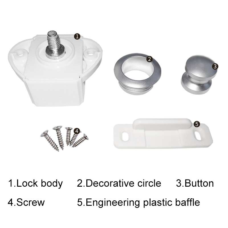 Press Type Drawer Cabinet Catch Latch Release Cupboard Door Stop Drawer Cabinet Locker for RV / Yach