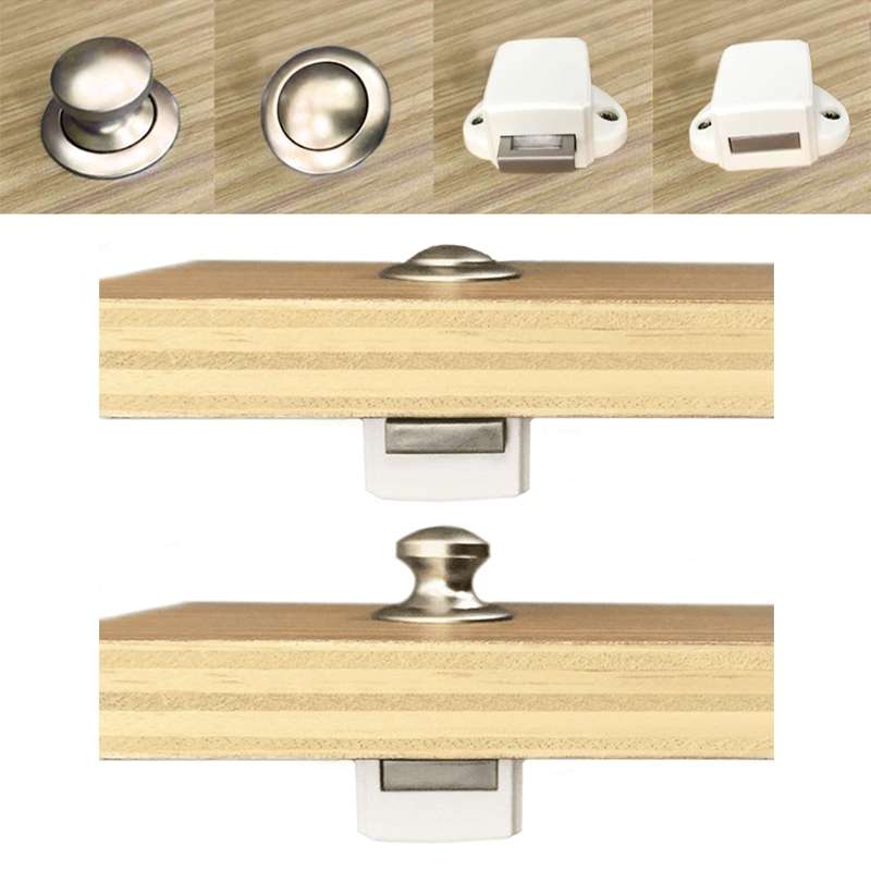 Press Type Drawer Cabinet Catch Latch Release Cupboard Door Stop Drawer Cabinet Locker for RV / Yach
