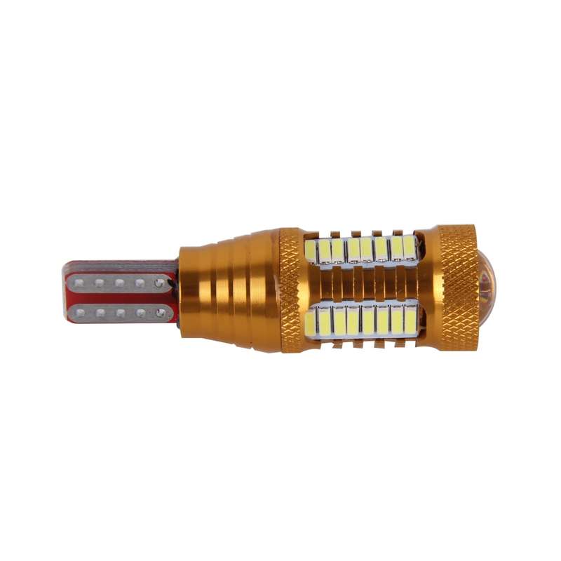 2 PCS T15-4014-32SMD + 1 5W 650LM White Light LED Decode Car Clearance Lights Lamp, DC12VGold
