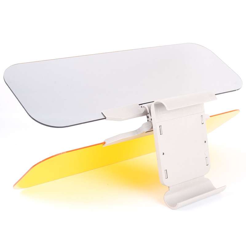 2 in 1 HD Car Anti-Glare Dazzling Day Night Vision Driving Mirror Sun Visors