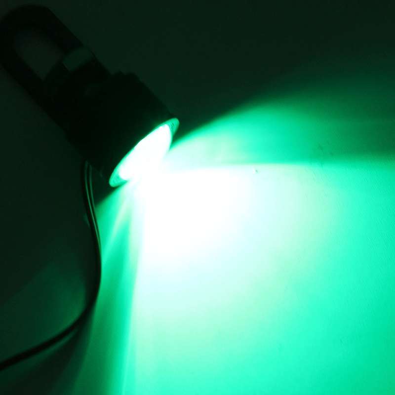 2 PCS 12V 3W Green Light Eagle Eyes LED Strobe Light For Motorcycle Wire Length: 90cm