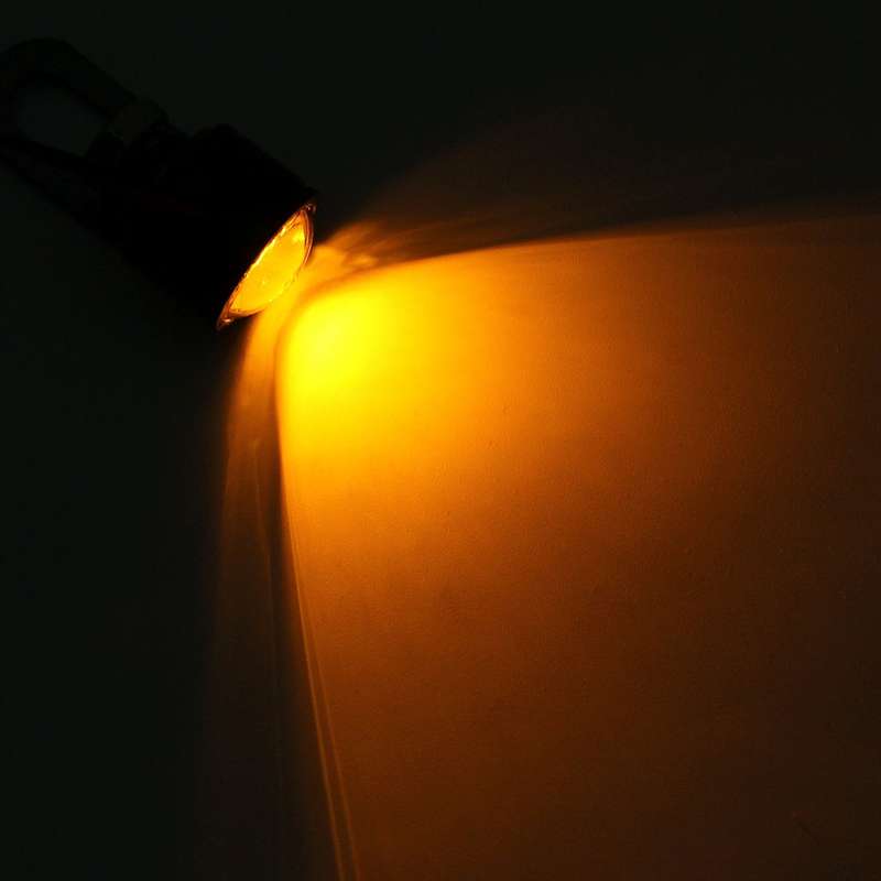 2 PCS 12V 3W Yellow Light Eagle Eyes LED Strobe Light For Motorcycle Wire Length: 90cm