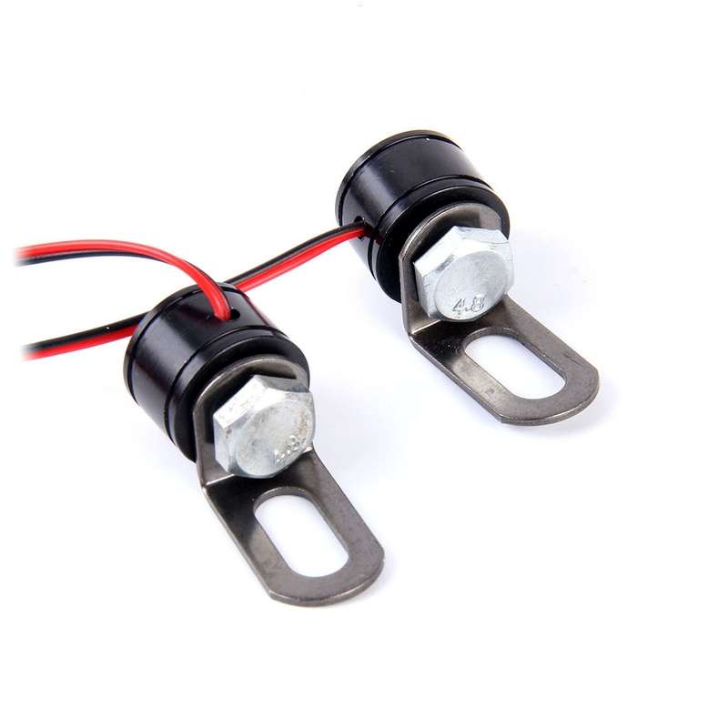 2 PCS 12V 3W White Light Eagle Eyes LED Strobe Light For Motorcycle Wire Length: 90cm