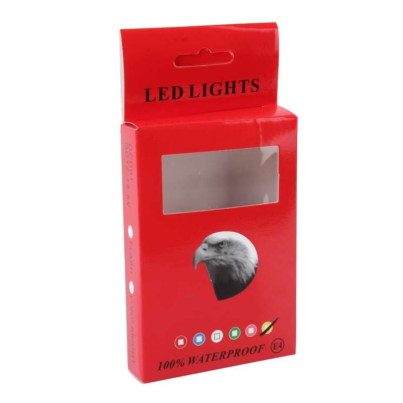 2 PCS 12V 3W White Light Eagle Eyes LED Strobe Light For Motorcycle Wire Length: 90cm