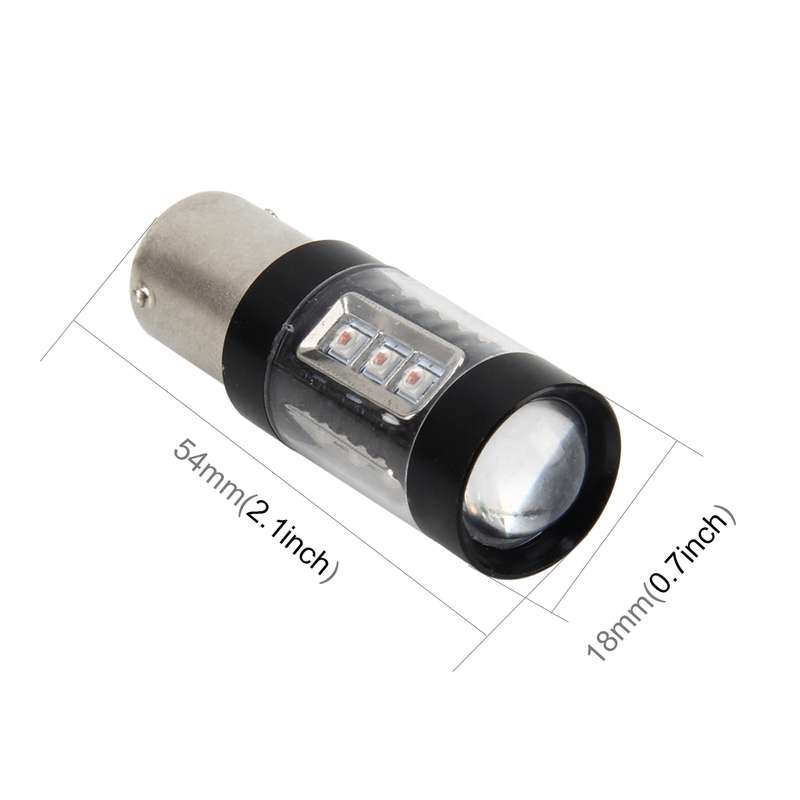1156/BA15S 80W 1000 LM Car Auto Turn Light Backup Light with 16 Lamps, DC 12-24V(Yellow Light)