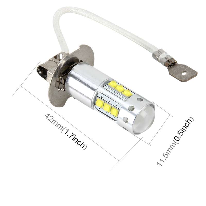 H3 50W 500 LM 6000K Car Fog Light with 16 Lamps, DC 12V-24V(White Light)