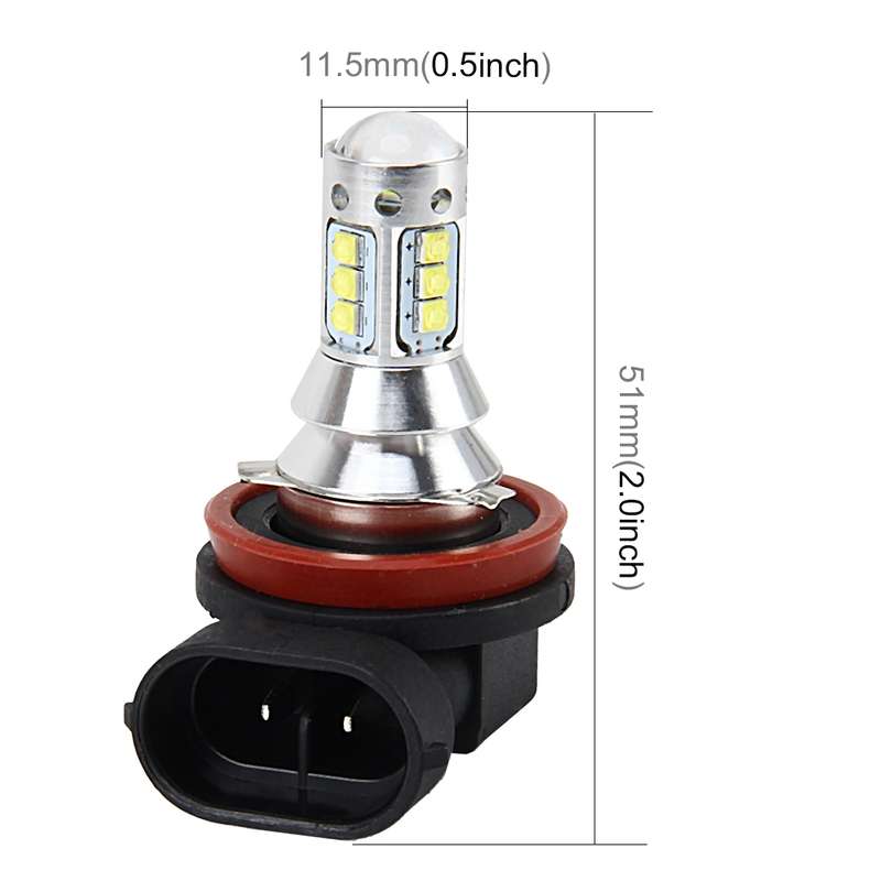 H11 50W 500 LM 6000K Car Fog Light with 16 Lamps, DC 12V-24V(White Light)