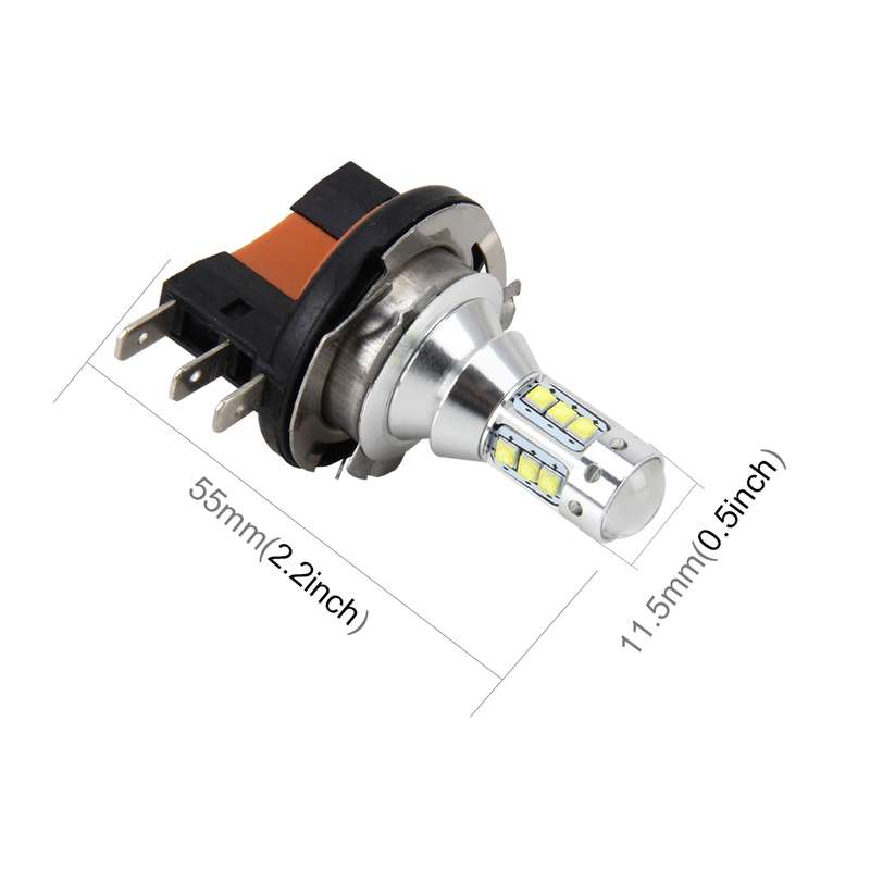 2 PCS H15 50W 500 LM 6000K Car Fog Light with 16 Lamps, DC 12V-24V(White Light)