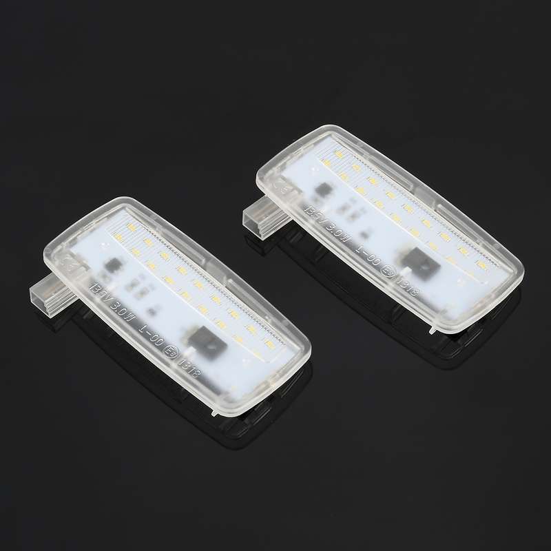 2 PCS Car DC12V / 1.5W / 6000K / 100LM LED Vanity Mirror Lamp Makeup Mirror Light with 18 SMD-3014 L