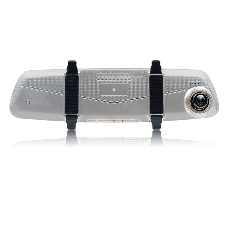 V100 7 inch LCD Touch Screen Rear View Mirror Car Recorder with Separate Camera, 170 Degree Wide Ang
