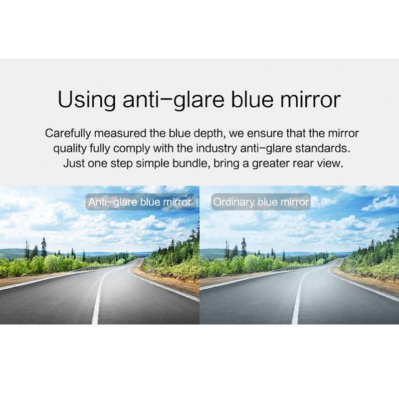 V100 7 inch LCD Touch Screen Rear View Mirror Car Recorder with Separate Camera, 170 Degree Wide Ang