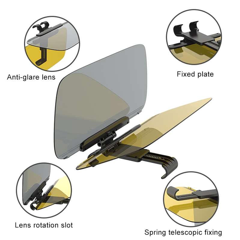 3R-2146 Car Double Side Anti-Glare Dazzling Goggle Driving Mirror Sun Visors