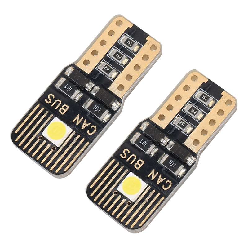 2 PCS T10 / W5W / 168 / 194 DC12V / 1.3W / 6000K / 110LM 2LEDs SMD-3030 Car Clearance Light, with De