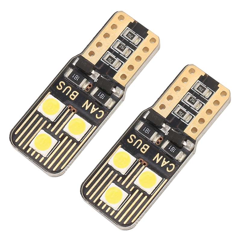 2 PCS T10 / W5W / 168 / 194 DC12V / 1.6W / 6000K / 110LM 6LEDs SMD-3030 Car Clearance Light, with De