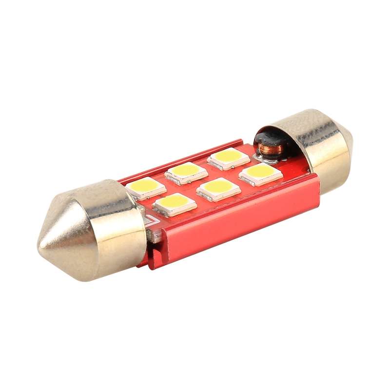 2 PCS 36mm DC12V / 2.2W / 6000K / 180LM 6LEDs SMD-3030 Car Reading Lamp (White Light)