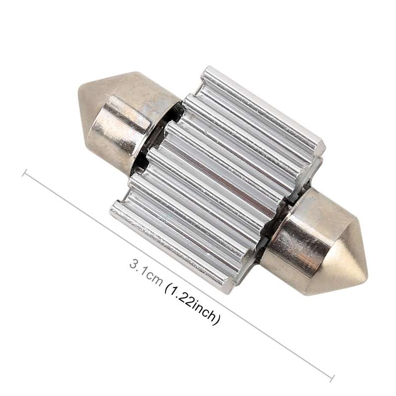 10 PCS 31mm DC12V / 2W / 7000K / 80LM 4LEDs SMD-5050 Car Reading Lamp(White Light)