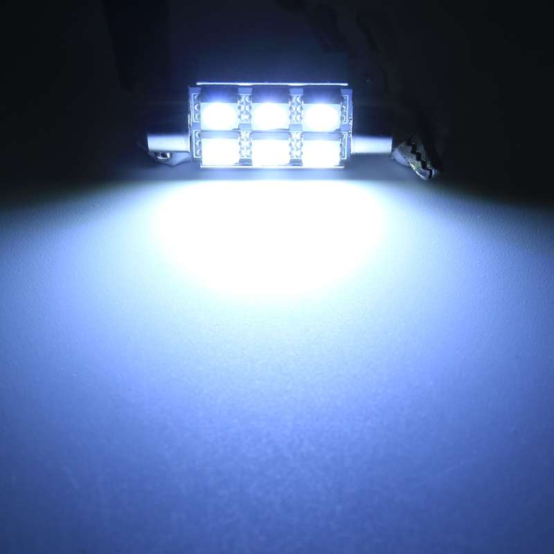 10 PCS 41mm DC12V / 2W / 7000K / 80LM 8LEDs SMD-5050 Car Reading Lamp(White Light)