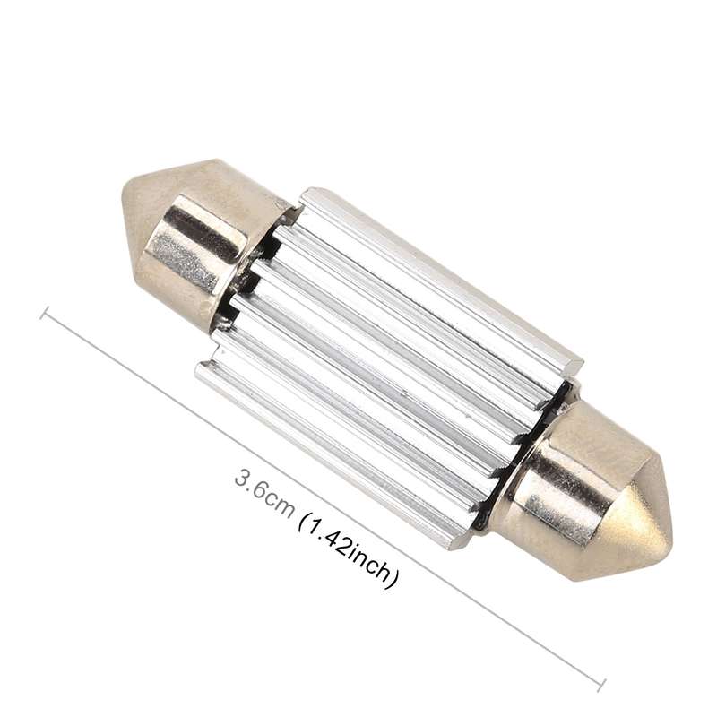10 PCS 36mm DC12V / 1.7W / 7000K / 70LM 3LEDs SMD-5050 Car Reading Lamp(White Light)