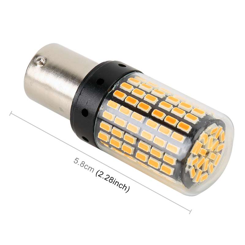 2 PCS 1156 / BA15S DC12V / 18W / 1080LM Car Auto Turn Lights with SMD-3014 Lamps (Red Light)