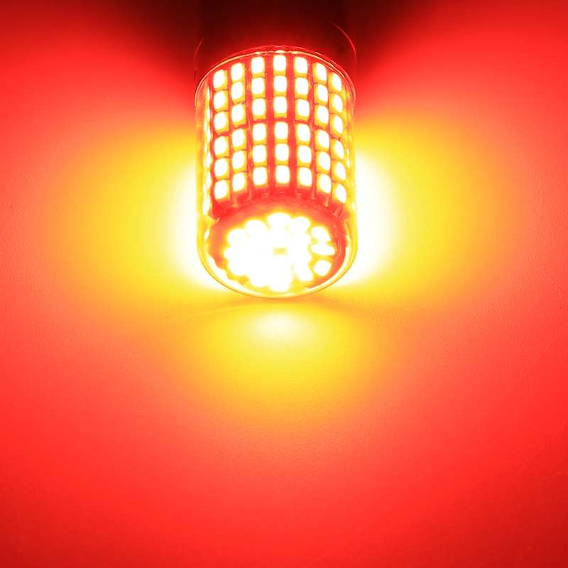 2 PCS 1156 / BAU15S DC12V / 18W / 1080LM Car Auto Turn Lights with SMD-3014 Lamps (Red Light)