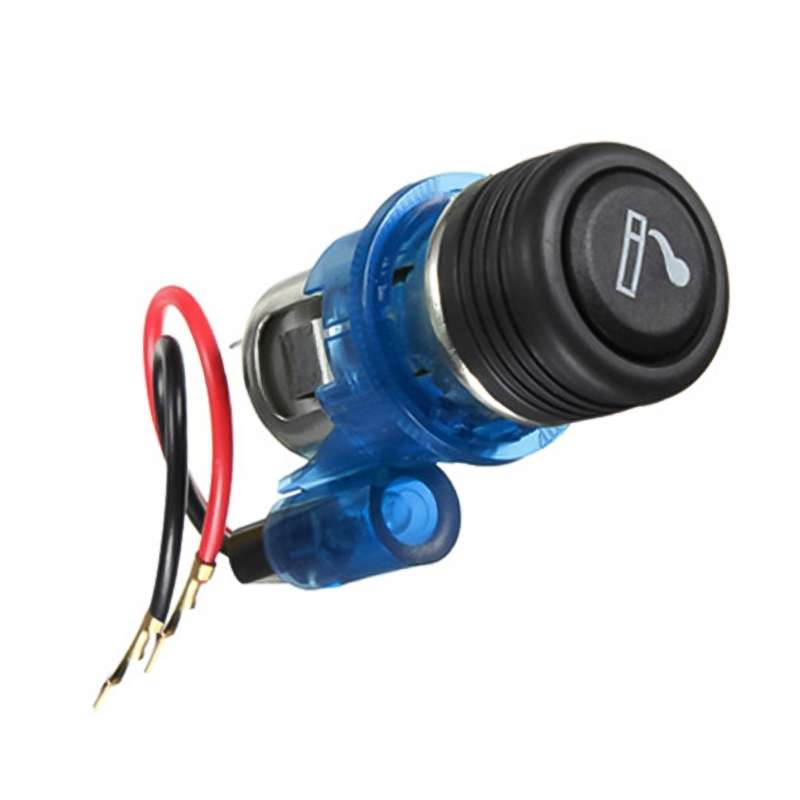 Car 10A 12V European Standard Cigarette Lighter Full Assembly with Light (Green)