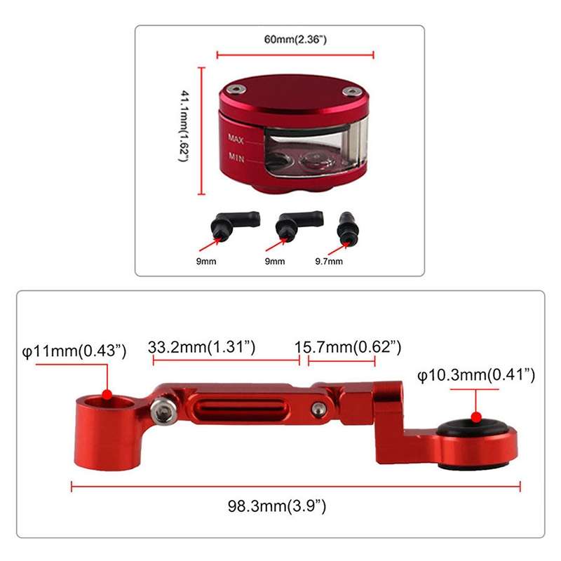 Motorcycle Modification Parts Front Brake Fluid Oil Universal Brake Oil Cup for Kawasaki / Suzuki(Bl