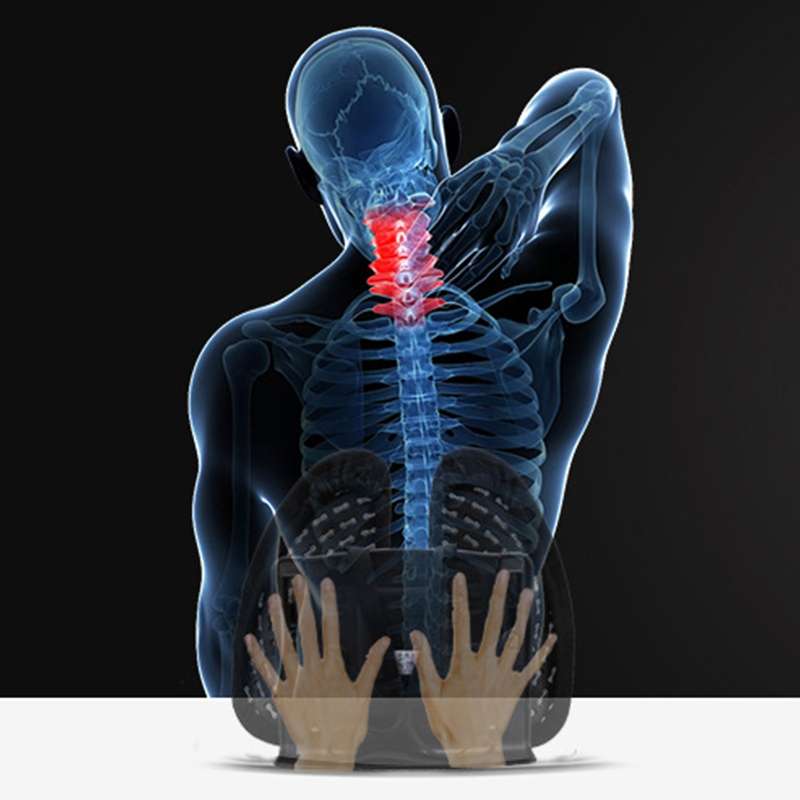 Car Lumbar Support Office Seat Belt Backrest Double Cushion Car Home Massage Lumbar Ice Silk Pillow