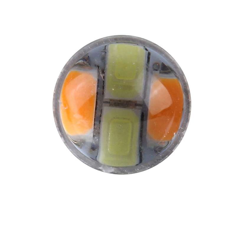 2 PCS 1157 10W 1000 LM 6000K White + Yellow Light Turn Signal Light with 20 SMD-5730-LED Lamps And L