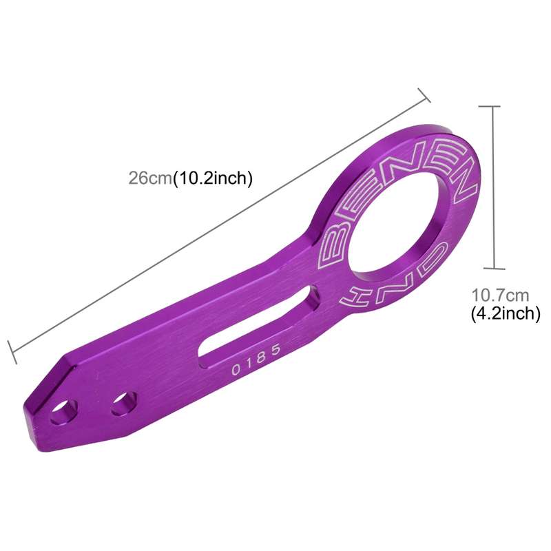 Benen Aluminum Alloy Rear Tow Towing Hook Trailer Ring for Universal Car Auto with Two Screw Holes(P