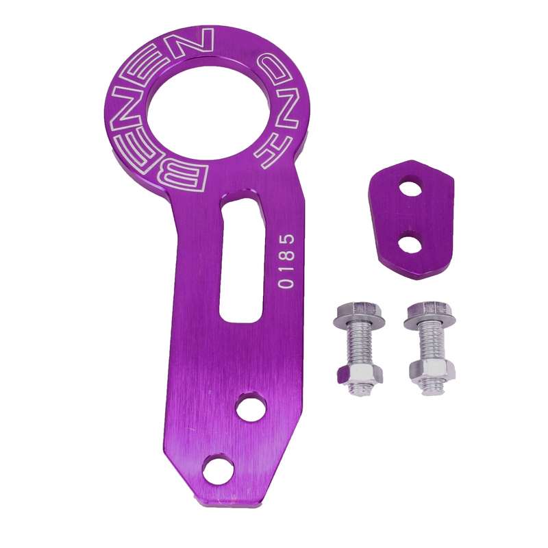 Benen Aluminum Alloy Rear Tow Towing Hook Trailer Ring for Universal Car Auto with Two Screw Holes(P