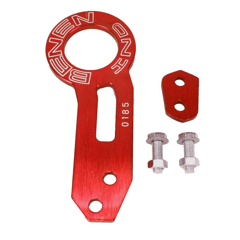 Benen Aluminum Alloy Rear Tow Towing Hook Trailer Ring for Universal Car Auto with Two Screw Holes(R