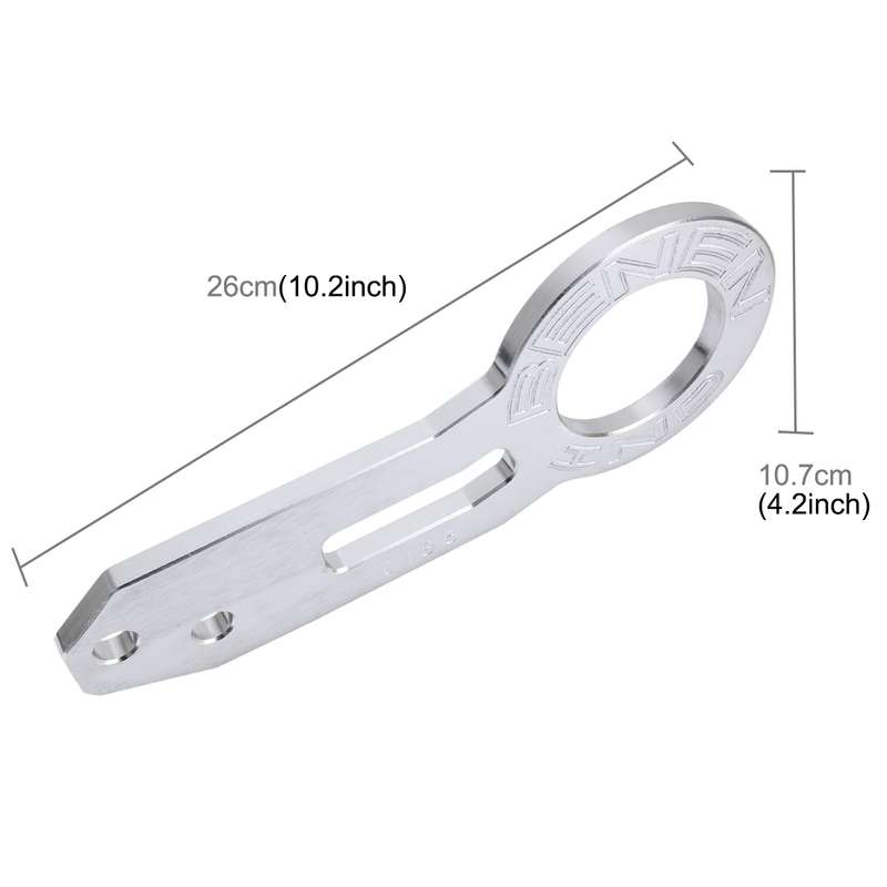 Benen Aluminum Alloy Rear Tow Towing Hook Trailer Ring for Universal Car Auto with Two Screw Holes(S