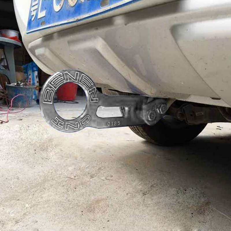 Benen Aluminum Alloy Rear Tow Towing Hook Trailer Ring for Universal Car Auto with Two Screw Holes(S