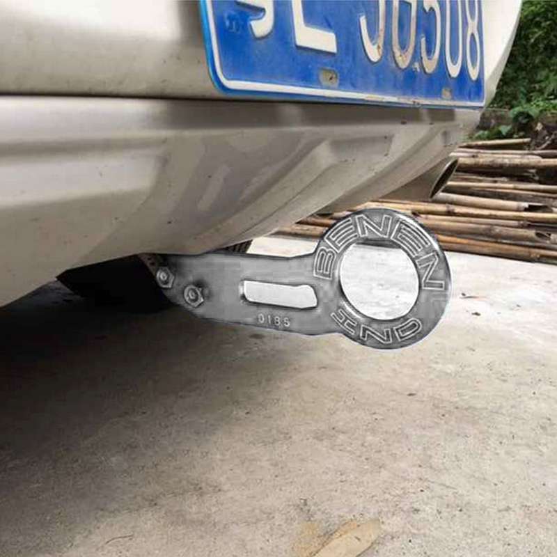 Benen Aluminum Alloy Rear Tow Towing Hook Trailer Ring for Universal Car Auto with Two Screw Holes(S