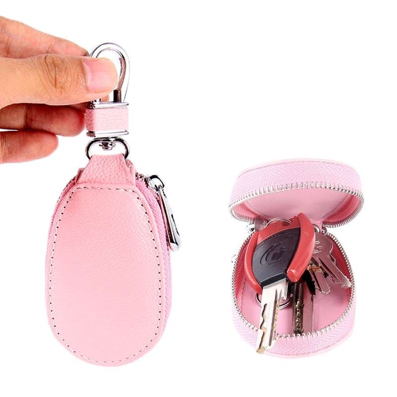 Universal Leather Crocodile Texture Waist Hanging Zipper Wallets Key Holder Bag (No Include Key)(Bla