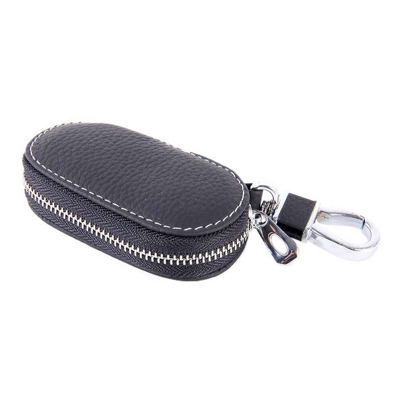 Universal Leather Crocodile Texture Waist Hanging Zipper Wallets Key Holder Bag (No Include Key)(Bro