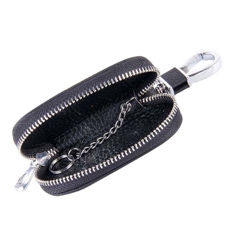 Universal Leather Crocodile Texture Waist Hanging Zipper Wallets Key Holder Bag (No Include Key)(Bro
