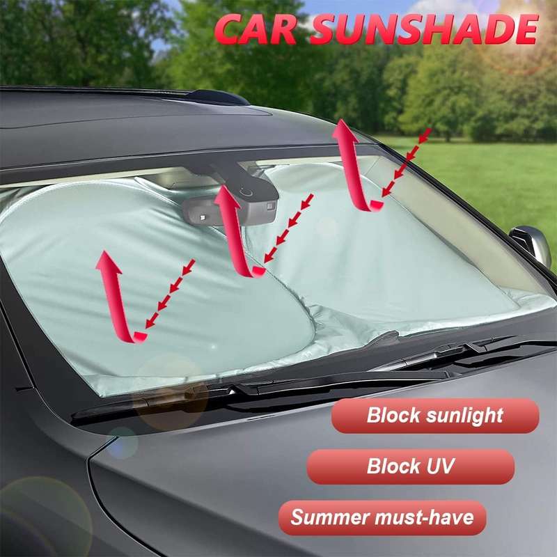 General Purpose Poncho Car Sun Visor Before The File, Size: 150cm x70cm(Silver)