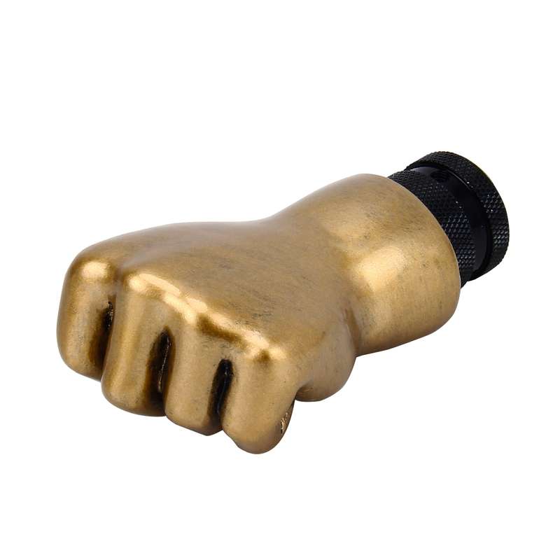 Universal Fist Shape Aluminum Manual or Automatic Gear Shift Knob Compatible with Three Rubber Cover