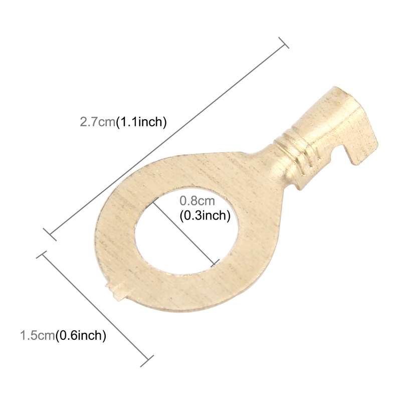 100 PCS 8.0mm DIY Ring Terminal Connectors, Cable size: 1-3.0mm2 (100pcs in one packaging, the price