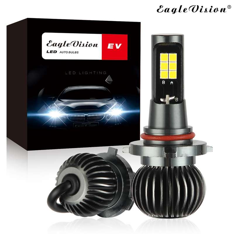 2 PCS EV15 9005 / 9006 DC9-32V / 6W / IP67 Car LED Double Color Fog Light, Cold White Light + Amber
