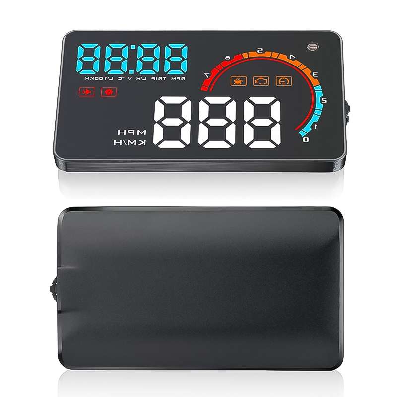 D2500 OBD2+GPS 4 inch Vehicle-mounted Head Up Display Security System, Support Car Speed / Engine Re