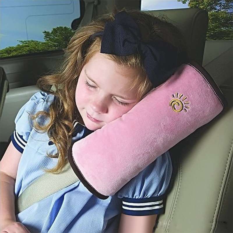 2 PCS Children Baby Safety Strap Soft Headrest Neck Support Pillow Shoulder Pad for Car Safety Seatb