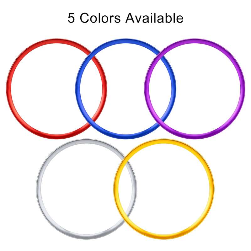 Car Auto Steering Wheel Ring Cover Trim Sticker Decoration for Audi A4L / A3 / A5 2017-2019(Purple)