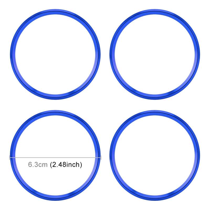 4 PCS Car Metal Wheel Hub Decoration Ring for BMW 5 Series 2018 (Gold)